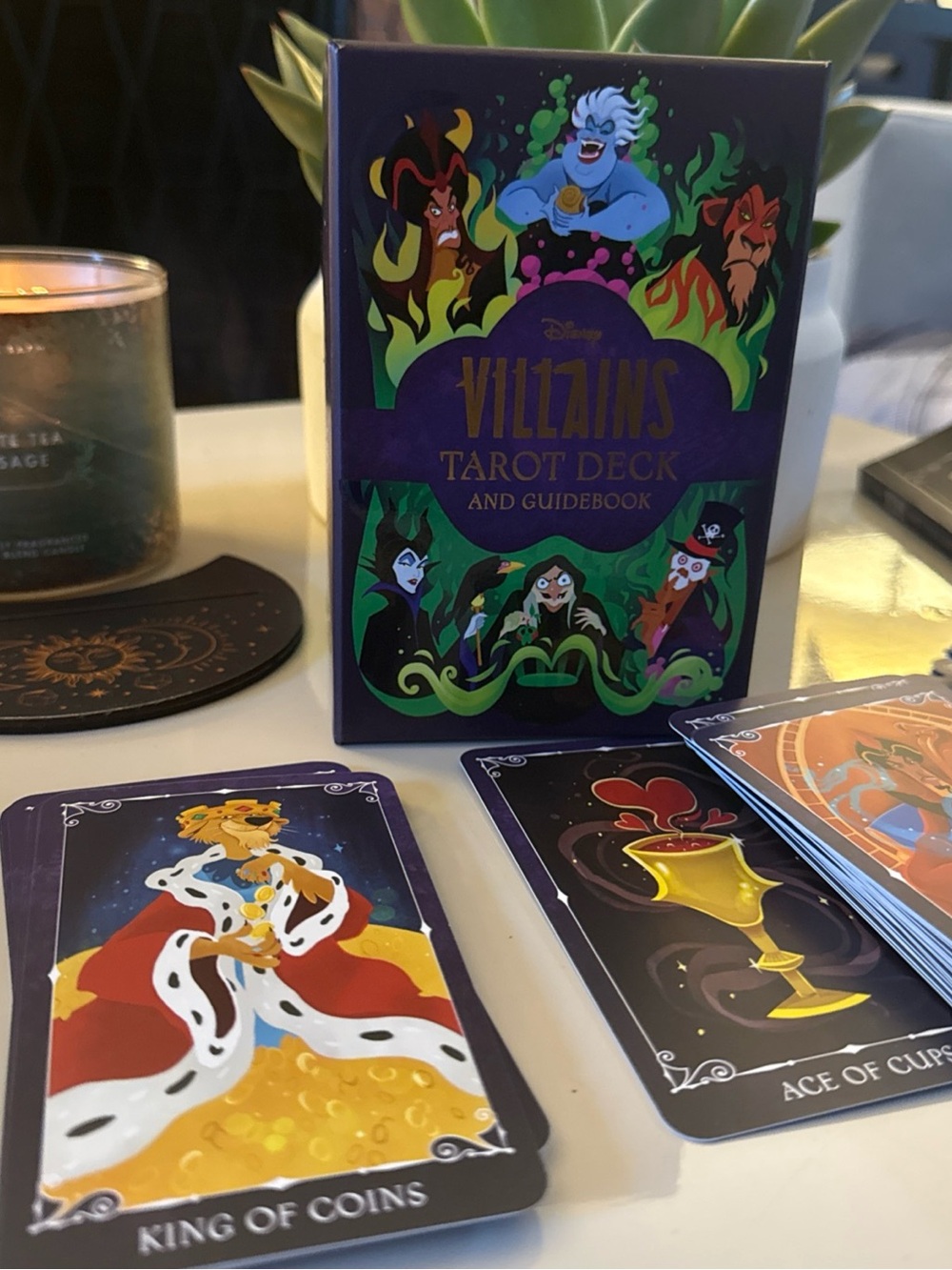 Disney Villains Tarot Deck and Guidebook – Purple, Green, Black, Gold